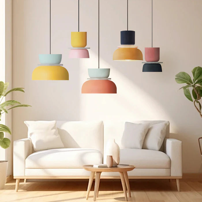 Lampe Suspendue Nordique Dulcy | Éclairage Color Block Moderne