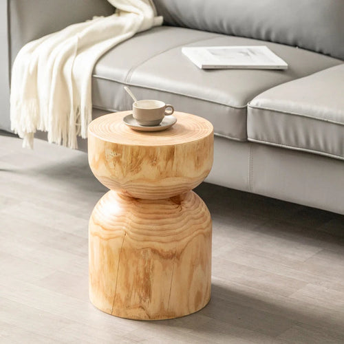 Tabouret en bois artisanal – Élégance rustique et décoration naturelle