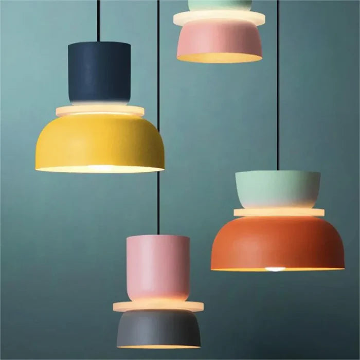 Lampe Suspendue Nordique Dulcy | Éclairage Color Block Moderne