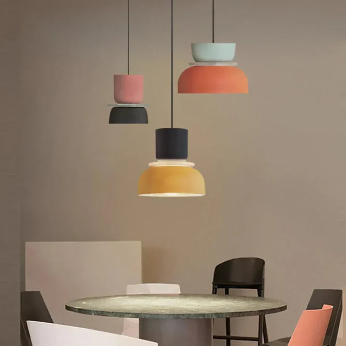 Lampe Suspendue Nordique Dulcy | Éclairage Color Block Moderne