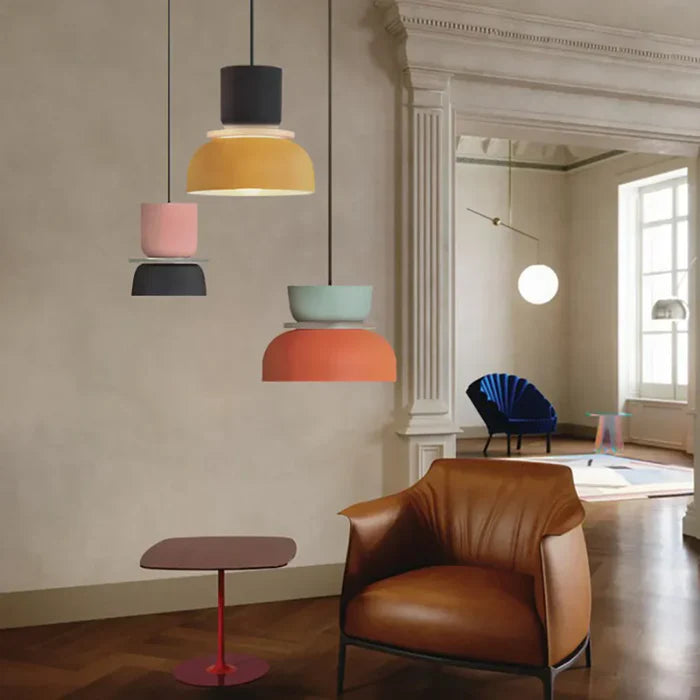 Lampe Suspendue Nordique Dulcy | Éclairage Color Block Moderne