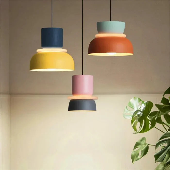 Lampe Suspendue Nordique Dulcy | Éclairage Color Block Moderne