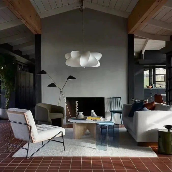 Lampe Suspendue Japonaise en Soie Wabi Sabi