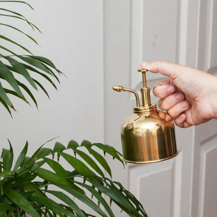 Vaporisateur doré pour plantes en laiton