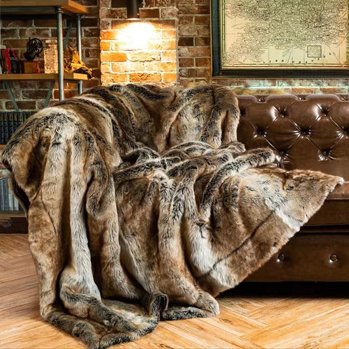 Plaid Luxe en Fausse Fourrure de Vison – Douceur et Élégance
