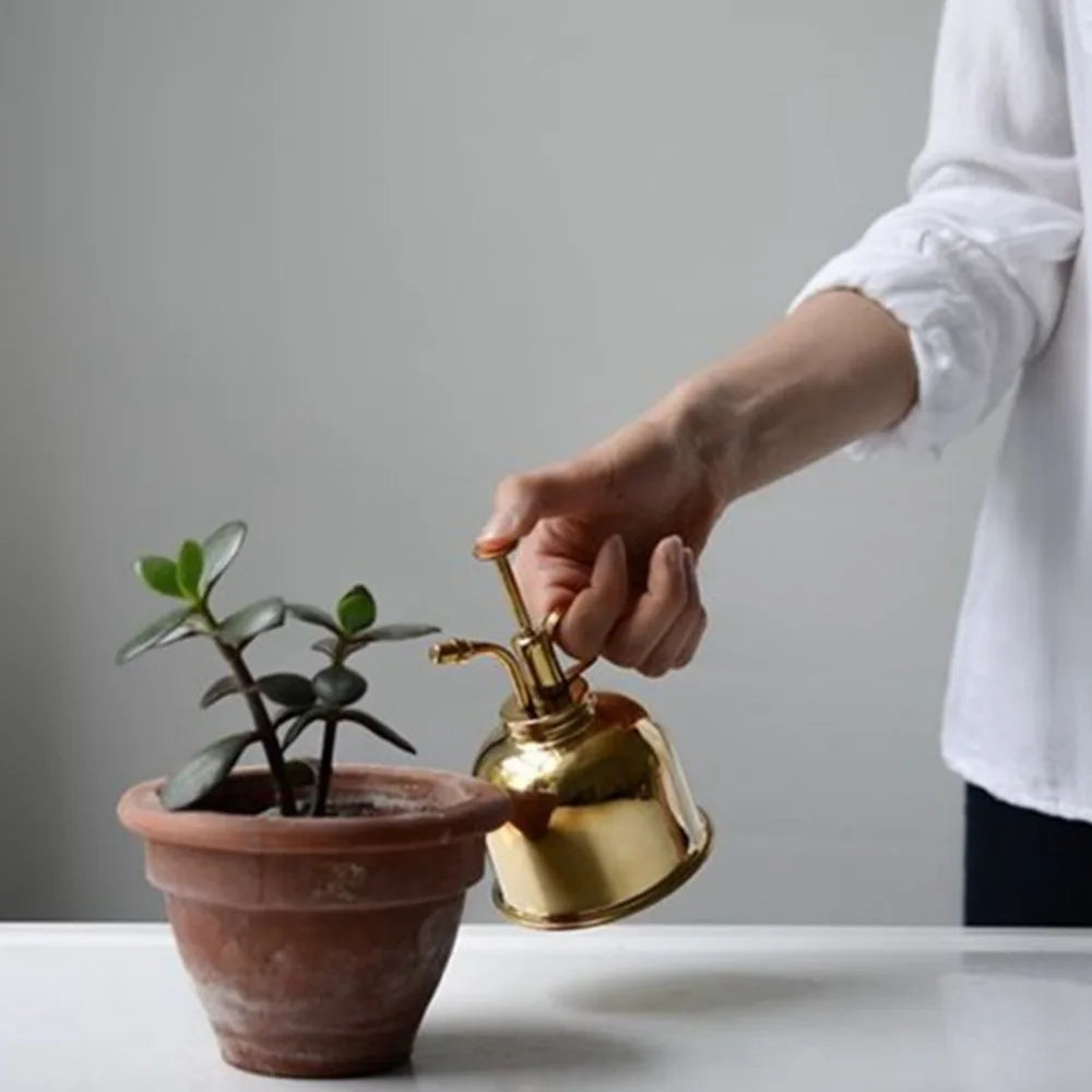Vaporisateur doré pour plantes en laiton
