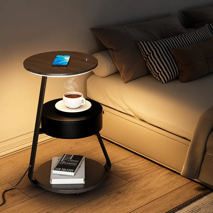 Table LED avec Recharge Sans Fil