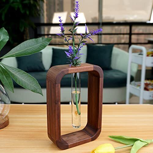 Propagateur décoratif en bois – Vases à boutures suspendues