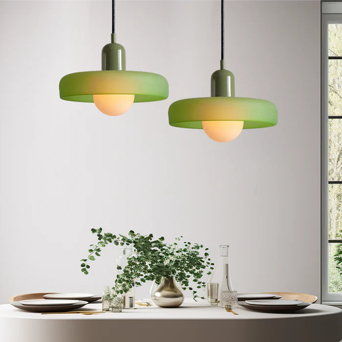 Lampe Suspendue Bauhaus en Verre Coloré – Suspension Design Moderne pour Intérieur Élégant