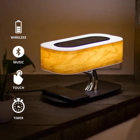 Lampe Arbre de Vie – Luminaire Design avec Chargeur Sans Fil et Enceinte Bluetooth