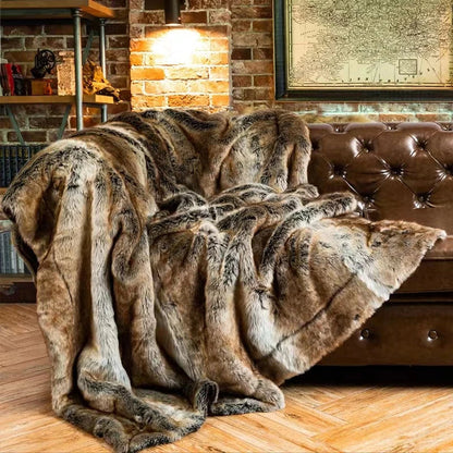 Plaid Luxe en Fausse Fourrure de Vison – Douceur et Élégance