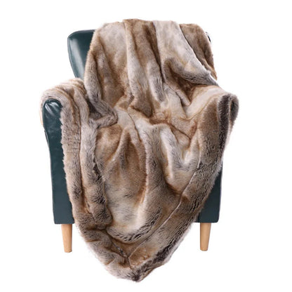 Plaid Luxe en Fausse Fourrure de Vison – Douceur et Élégance