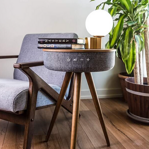 Table d'Enceintes Bluetooth avec Chargement Sans Fil