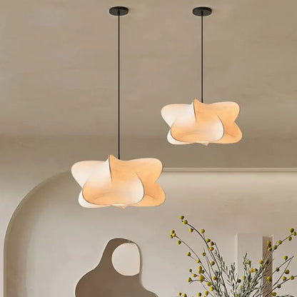 Lampe Suspendue Japonaise en Soie Wabi Sabi