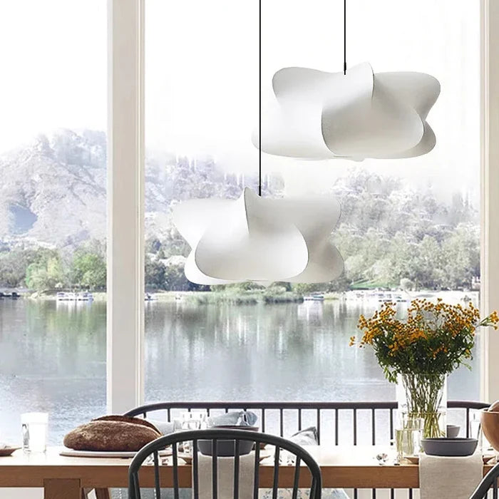 Lampe Suspendue Japonaise en Soie Wabi Sabi