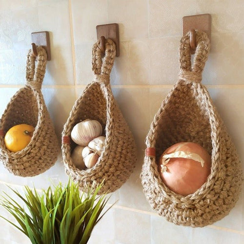 Panier de boîte de rangement suspendu tissé