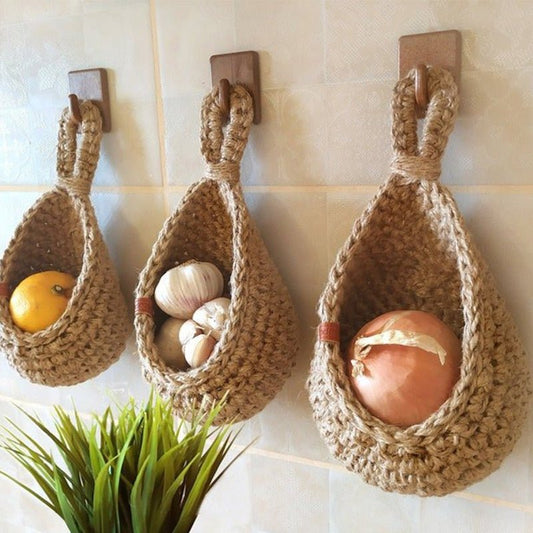 Panier de boîte de rangement suspendu tissé